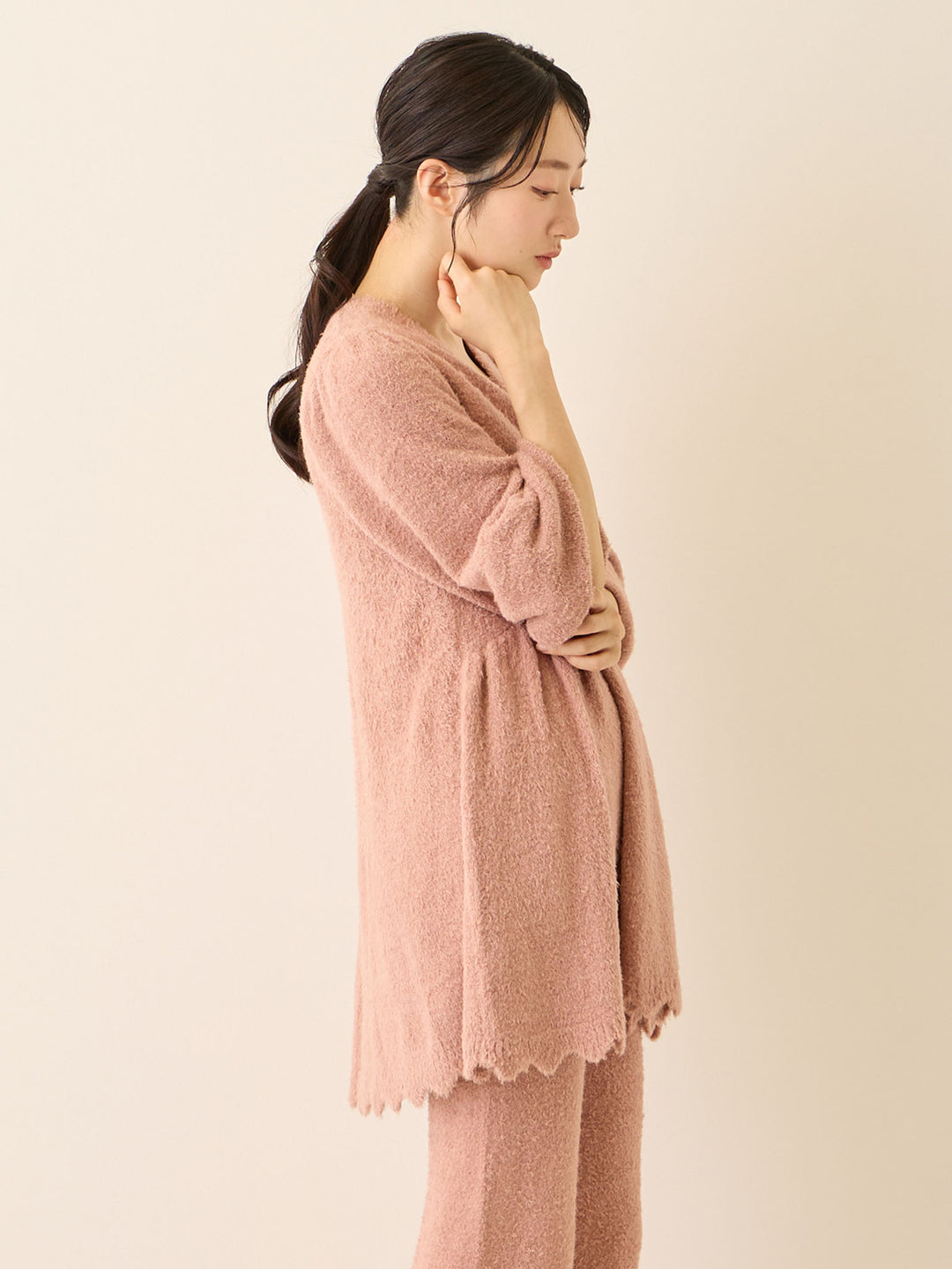 ふわふわルームトップス Pink beige