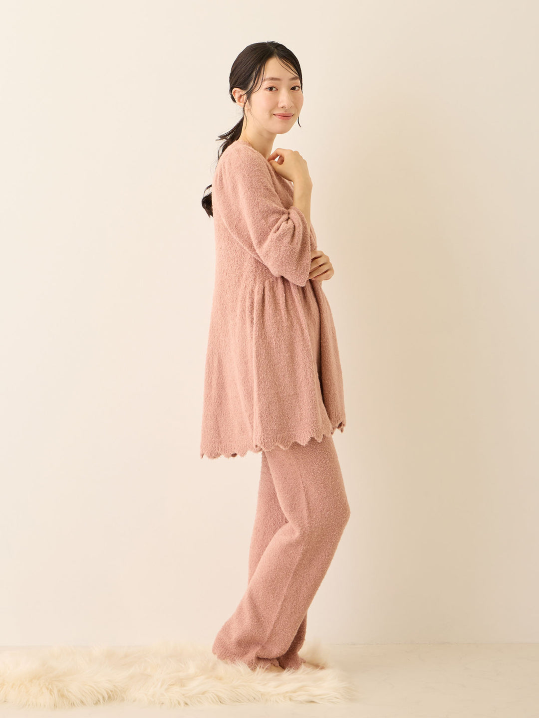 ふわふわルームレギンス Pink beige