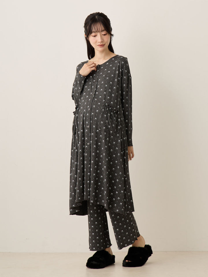 リボンドットルームウェア Gray