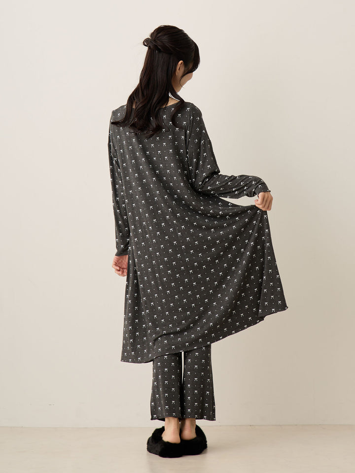 リボンドットルームウェア Gray