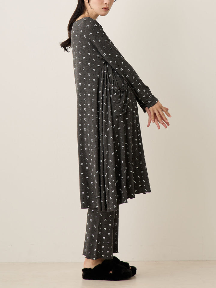 リボンドットルームウェア Gray