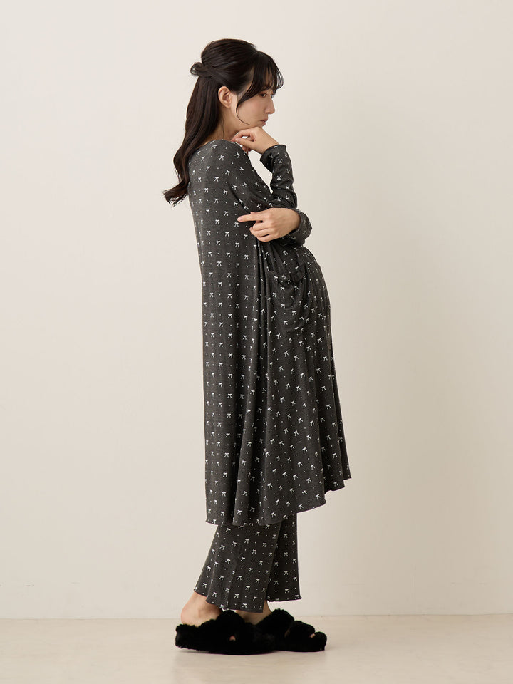 リボンドットルームウェア Gray