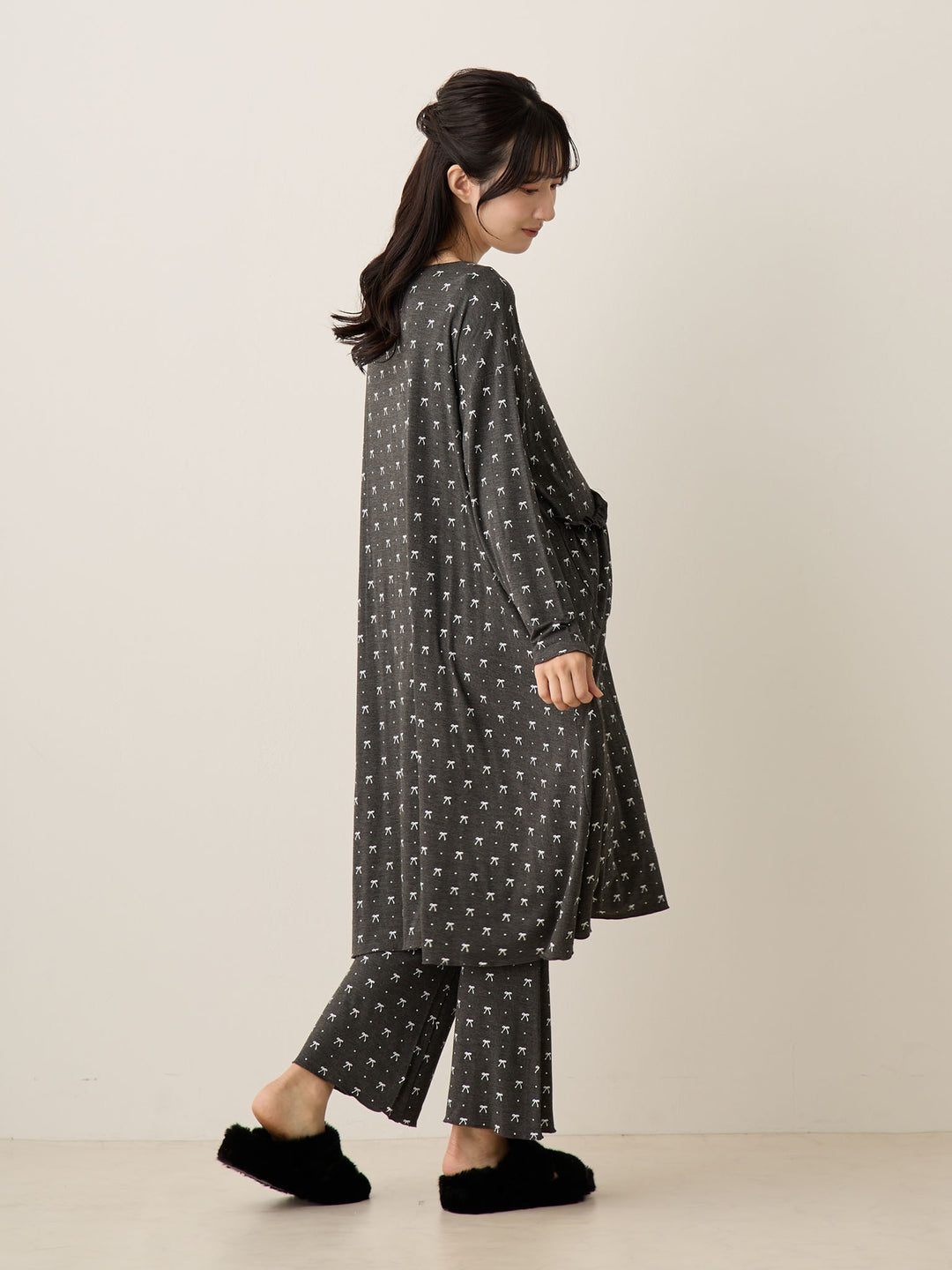 リボンドットルームウェア Gray