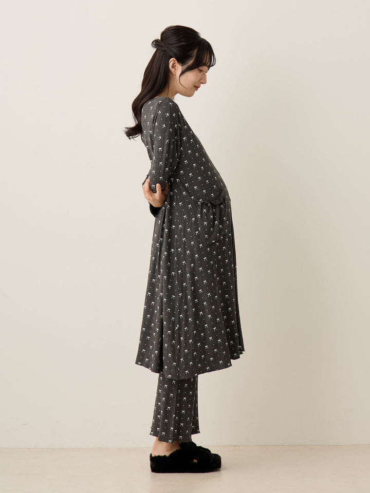 リボンドットルームウェア Gray