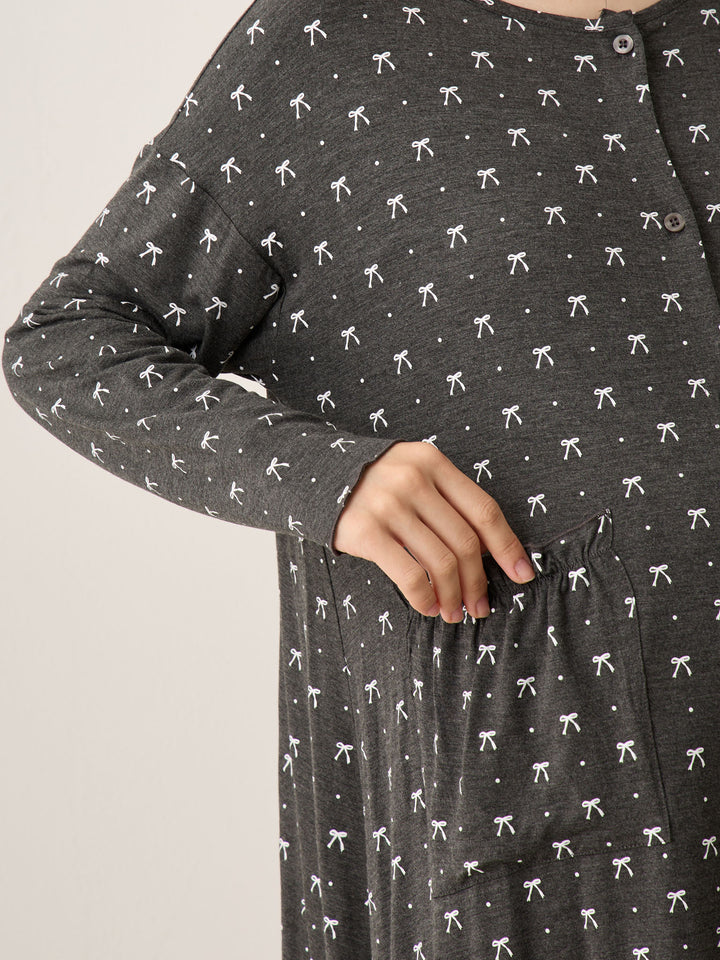 リボンドットルームウェア Gray