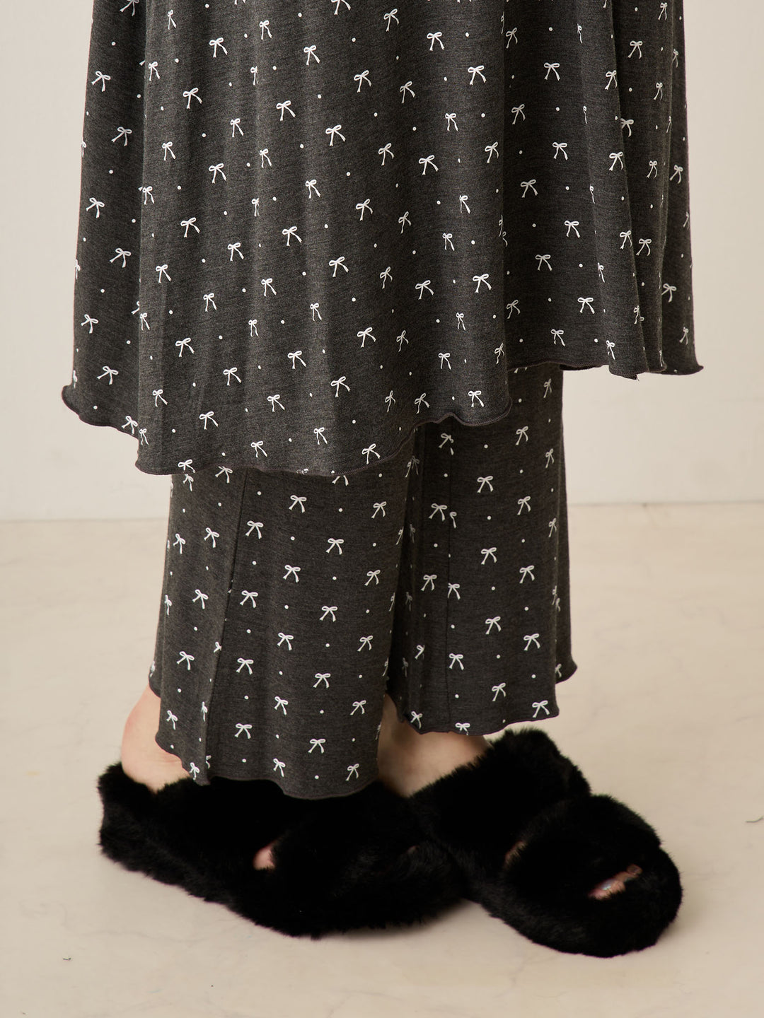 リボンドットルームウェア Gray