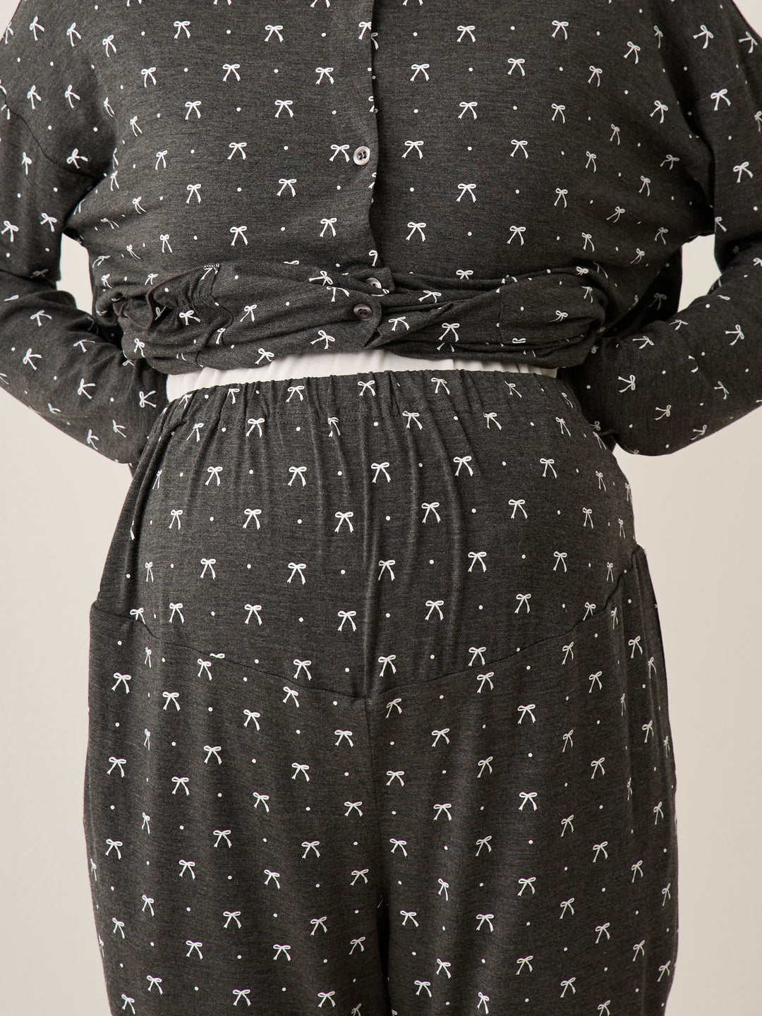 リボンドットルームウェア Gray