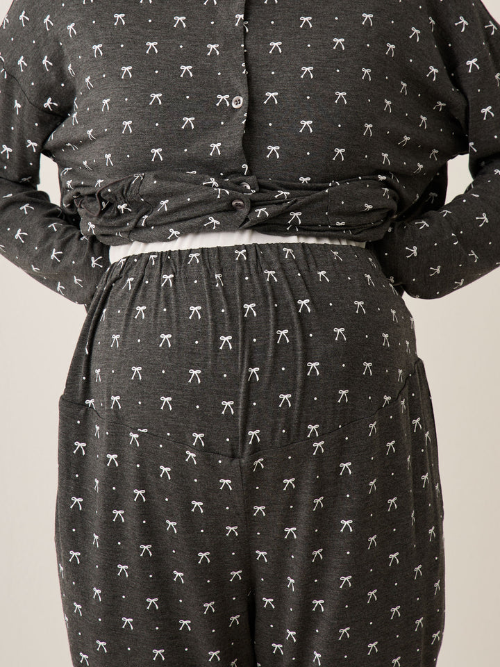 リボンドットルームウェア Gray