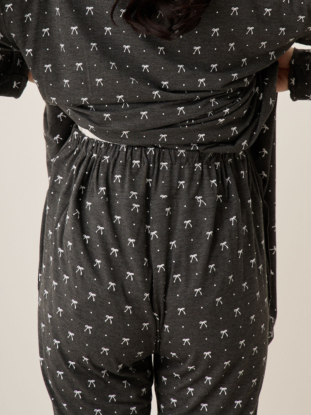 リボンドットルームウェア Gray