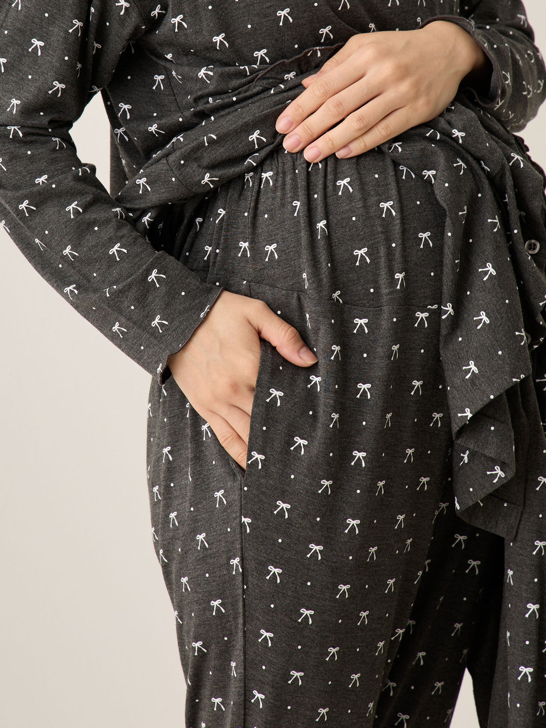 リボンドットルームウェア Gray