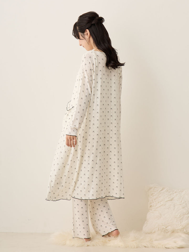 リボンドットルームウェア Ivory