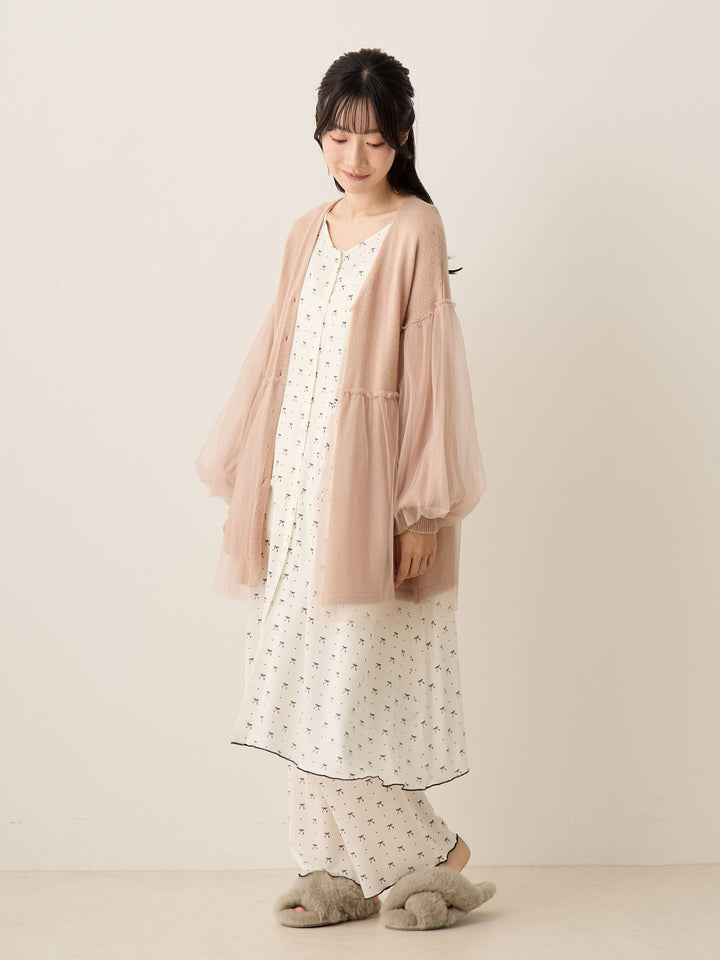 リボンドットルームウェア Ivory