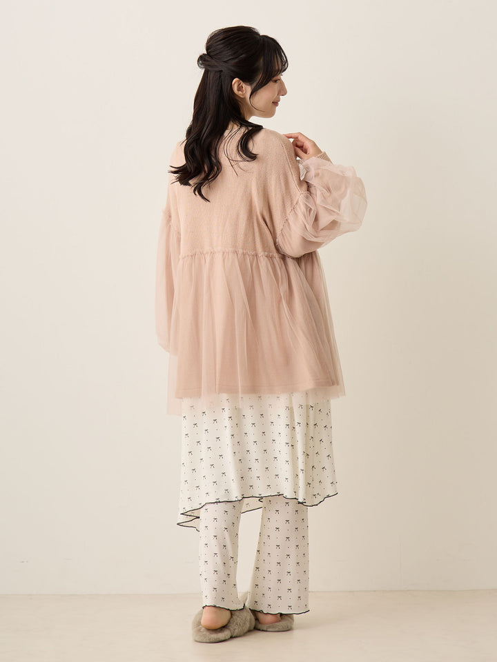 リボンドットルームウェア Ivory