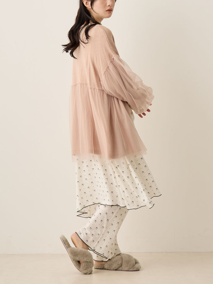 リボンドットルームウェア Ivory