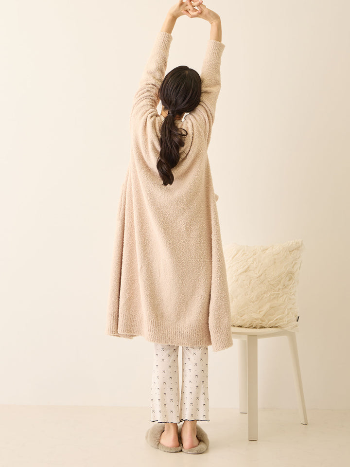 ふわふわカーディガンワンピース Pink beige