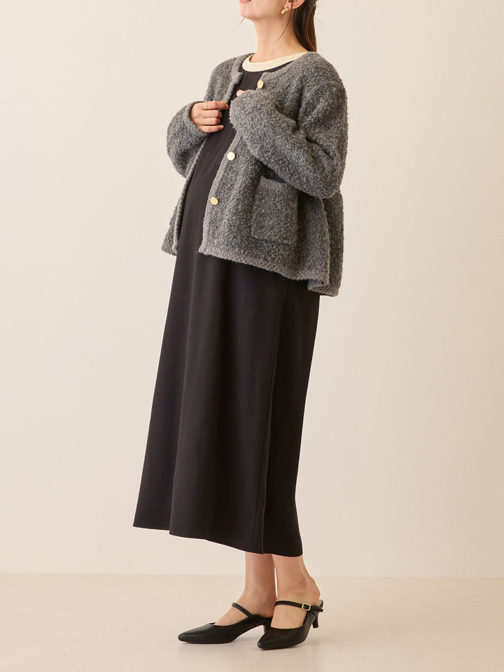 セレモニー対応・配色ワンピース Black