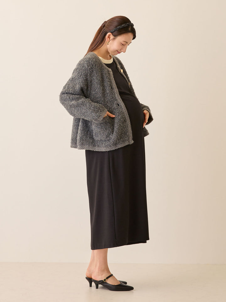 セレモニー対応・配色ワンピース Black