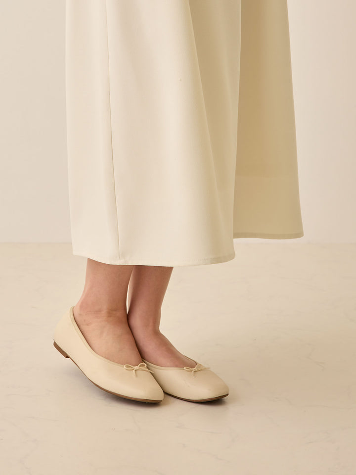 セレモニー対応・配色ワンピース Ivory