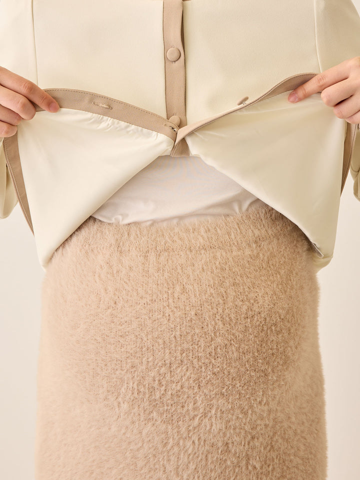 シャギーニットマーメイドスカート Light gray