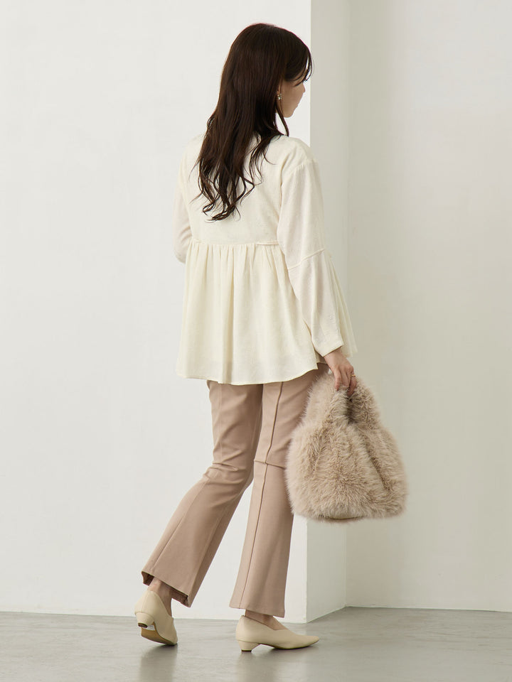 ポンチフレアパンツ Beige