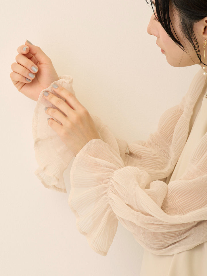 シフォンスリーブワンピース Beige