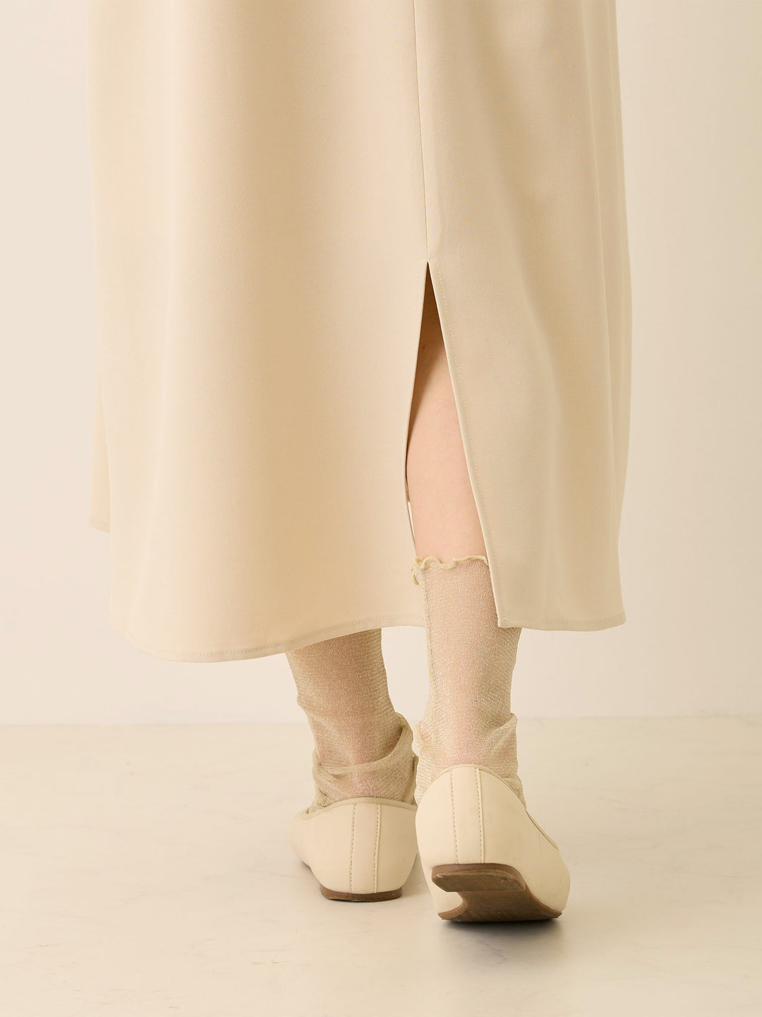 シフォンスリーブワンピース Beige