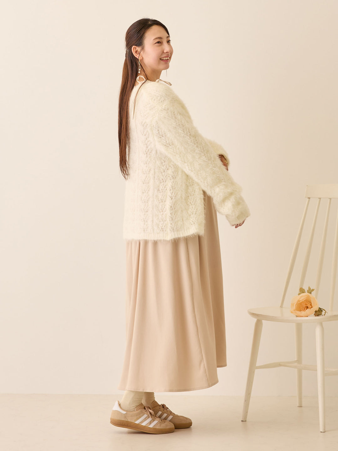 シャーリングキャミワンピース Beige