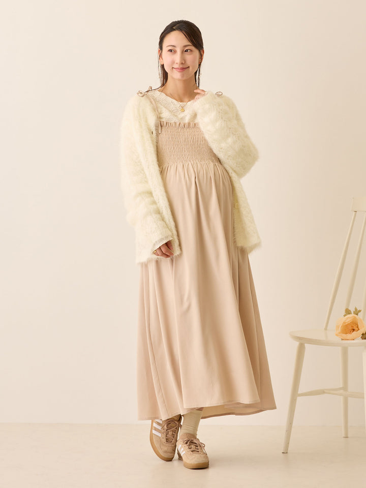 シャーリングキャミワンピース Beige