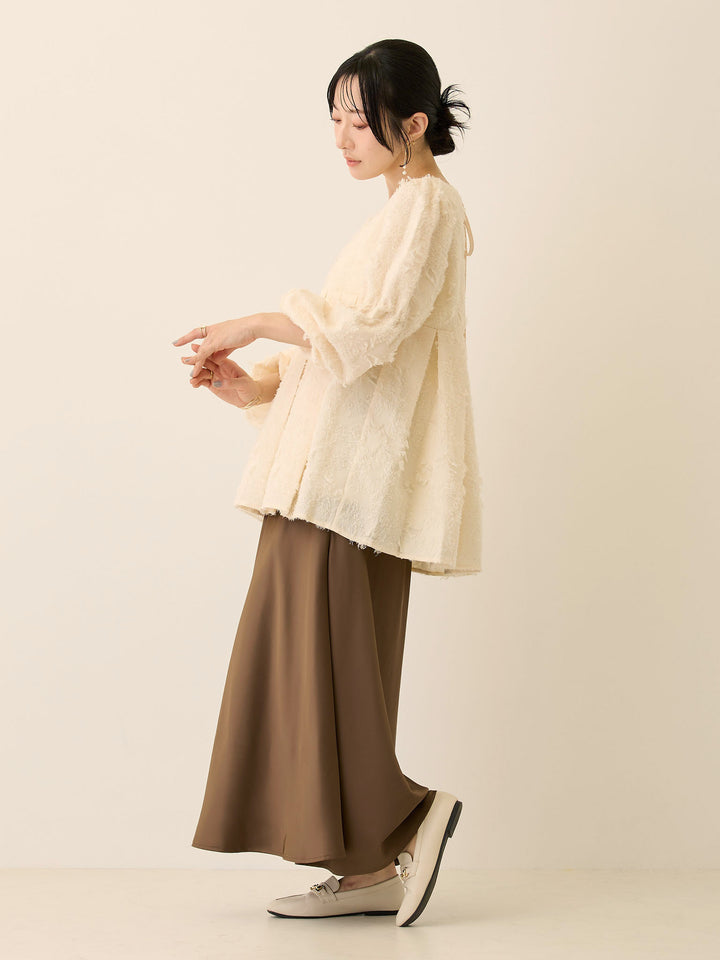 ほんのりマーメイドサテンスカート Brown