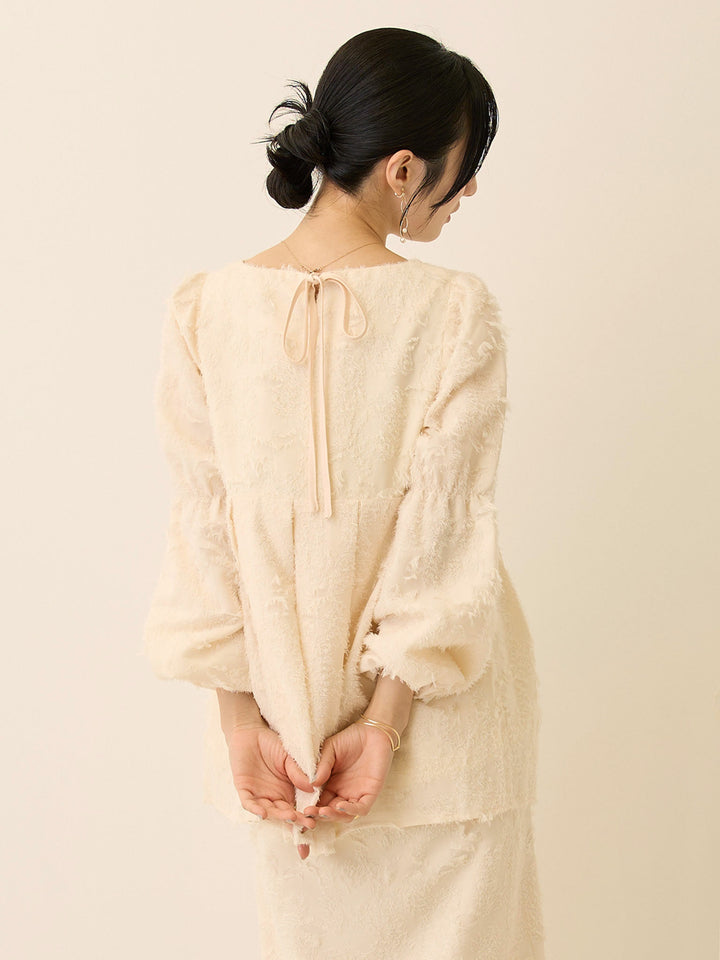 スクエアペプラムトップス Ivory