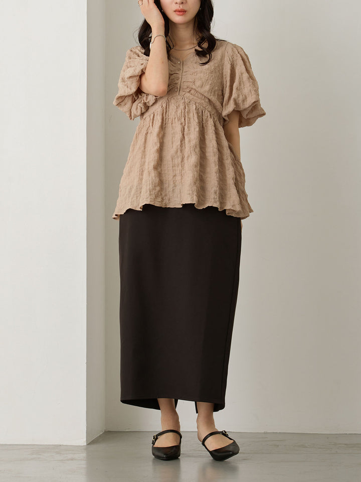 セレモニー対応・マタニティタイトスカート Black