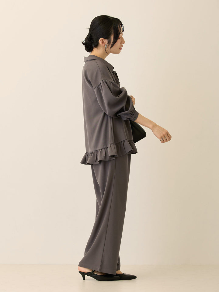 タックワイドパンツ Gray