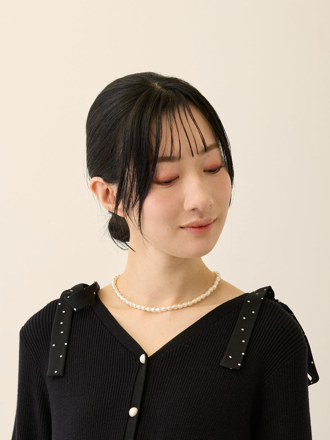 リブニットドッキングワンピース Gray