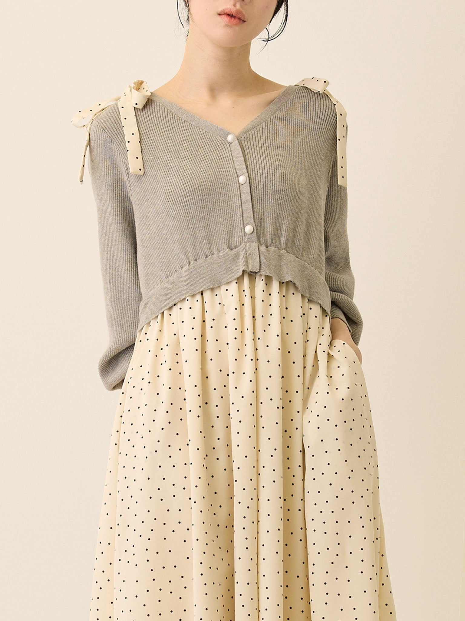 リブニットドッキングワンピース Gray – honono for mom&baby