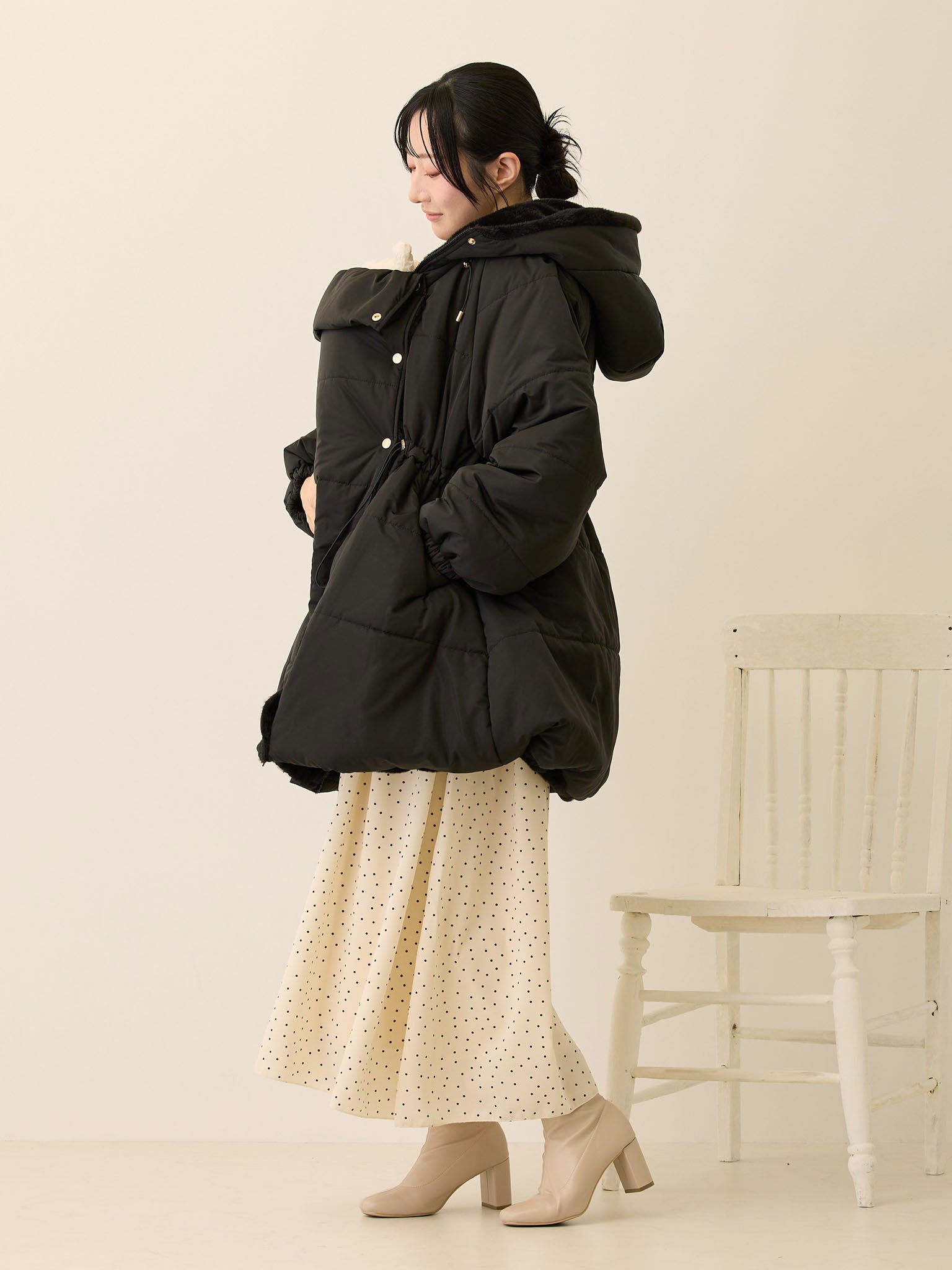 ダッカー付き中綿アウター Black – honono for mom&baby