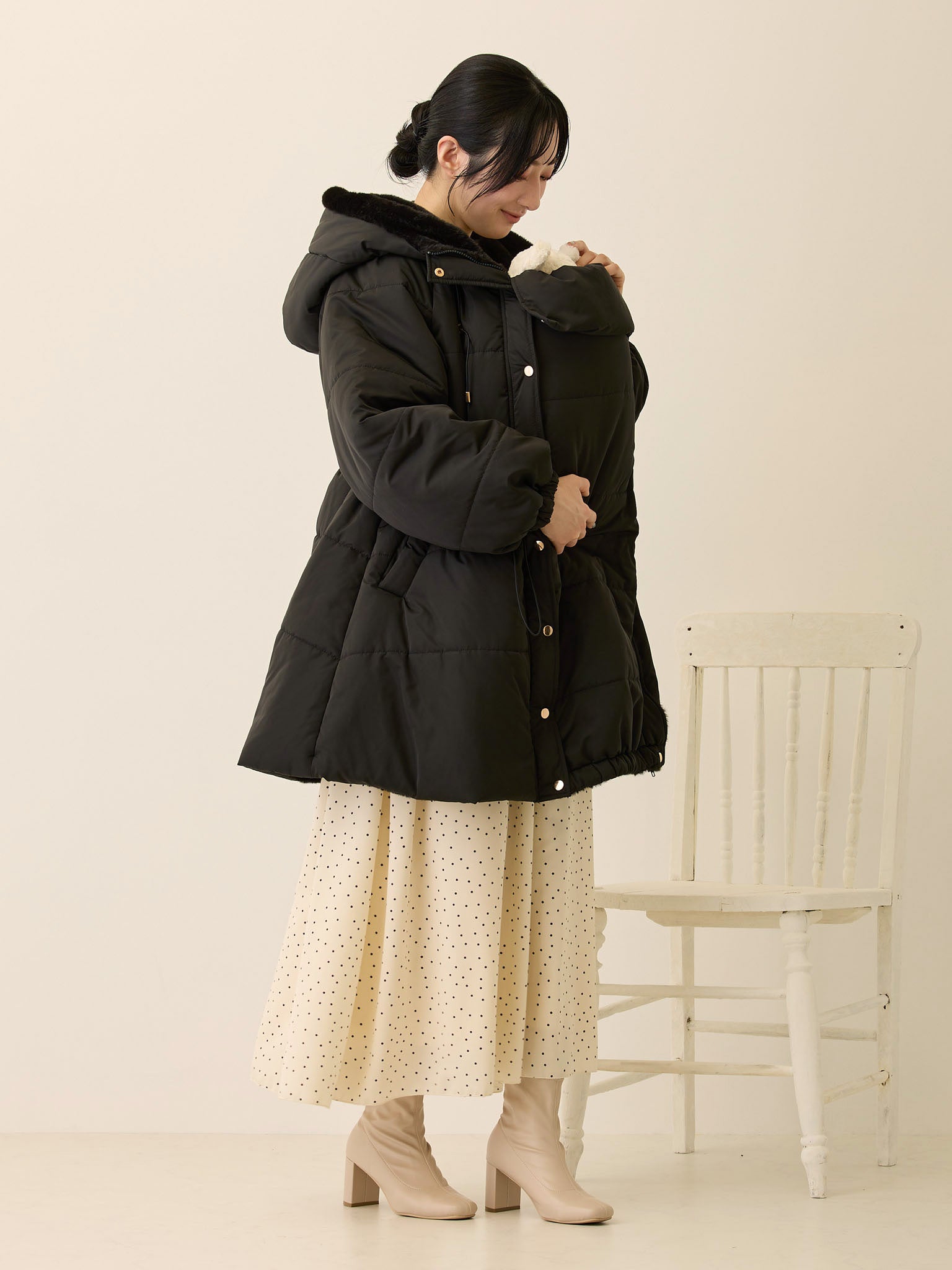 ダッカー付き中綿アウター Black – honono for mom&baby