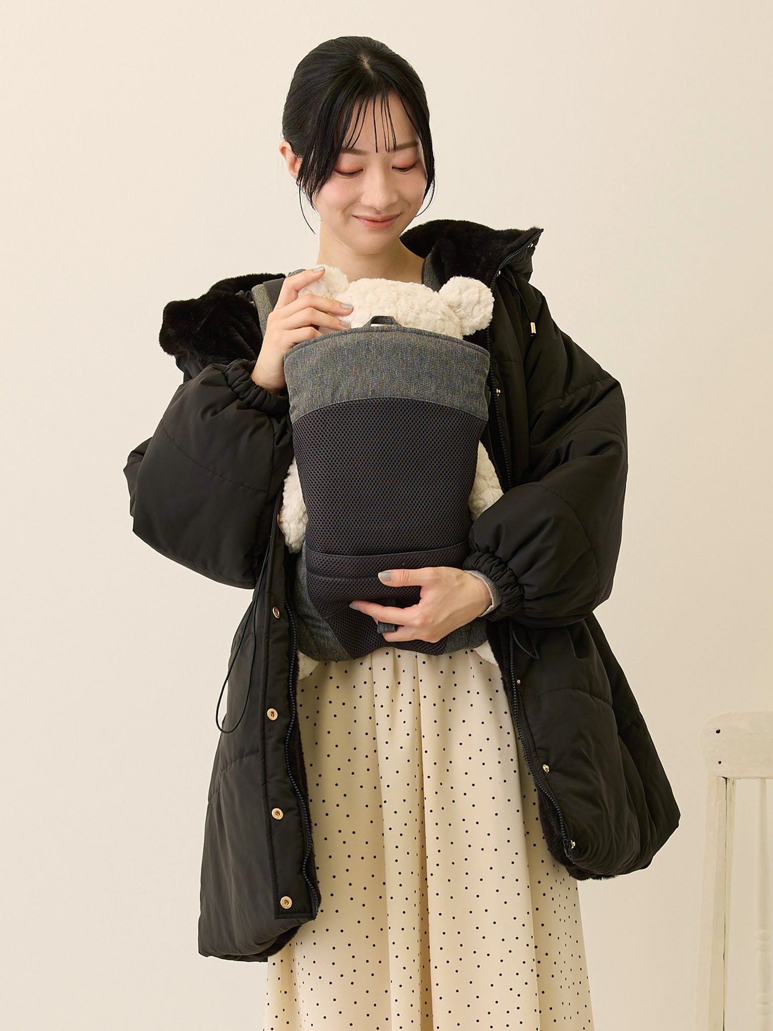 ダッカー付き中綿アウター Black – honono for mom&baby