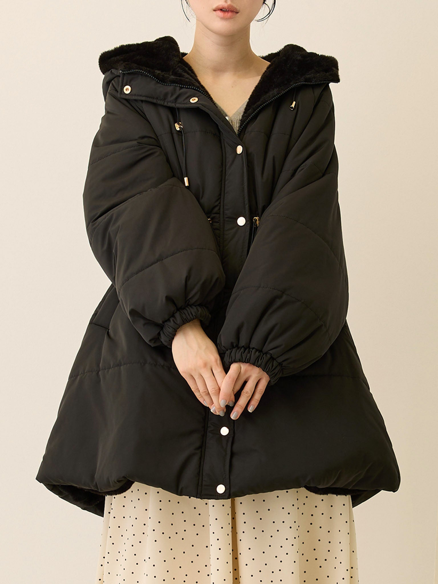 ダッカー付き中綿アウター Black – honono for mom&baby