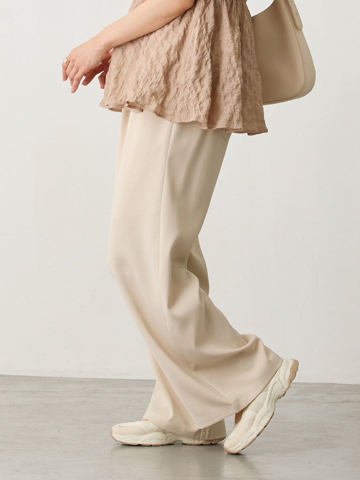 タックワイドパンツ Beige