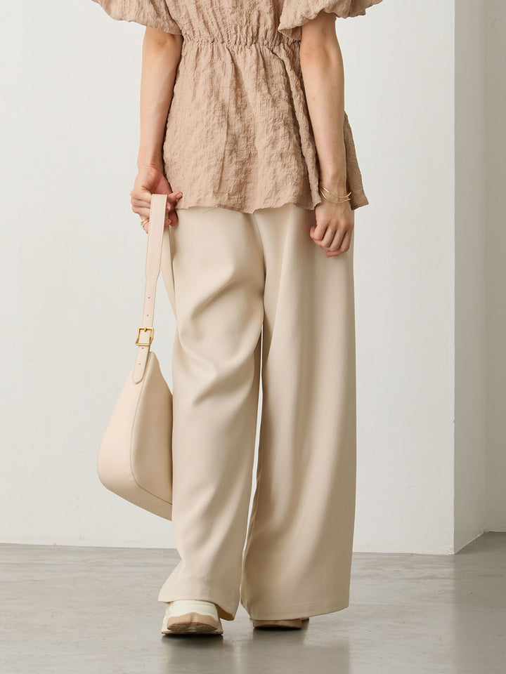 タックワイドパンツ Beige