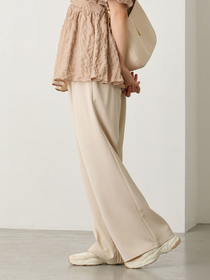 タックワイドパンツ Beige