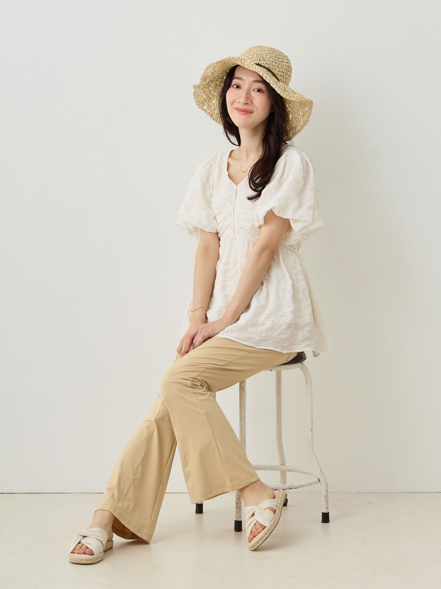 ひんやりフレアパンツ Beige – honono for mom&baby