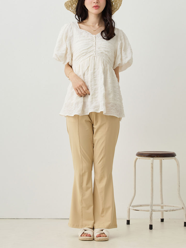 Cool Flare Pants Beige