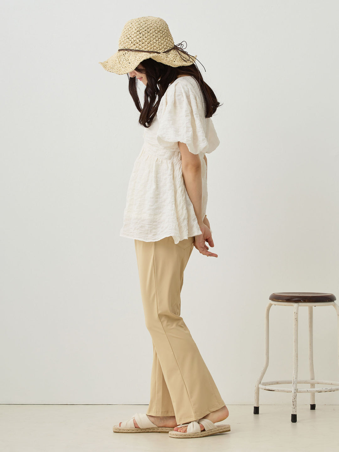 Cool Flare Pants Beige
