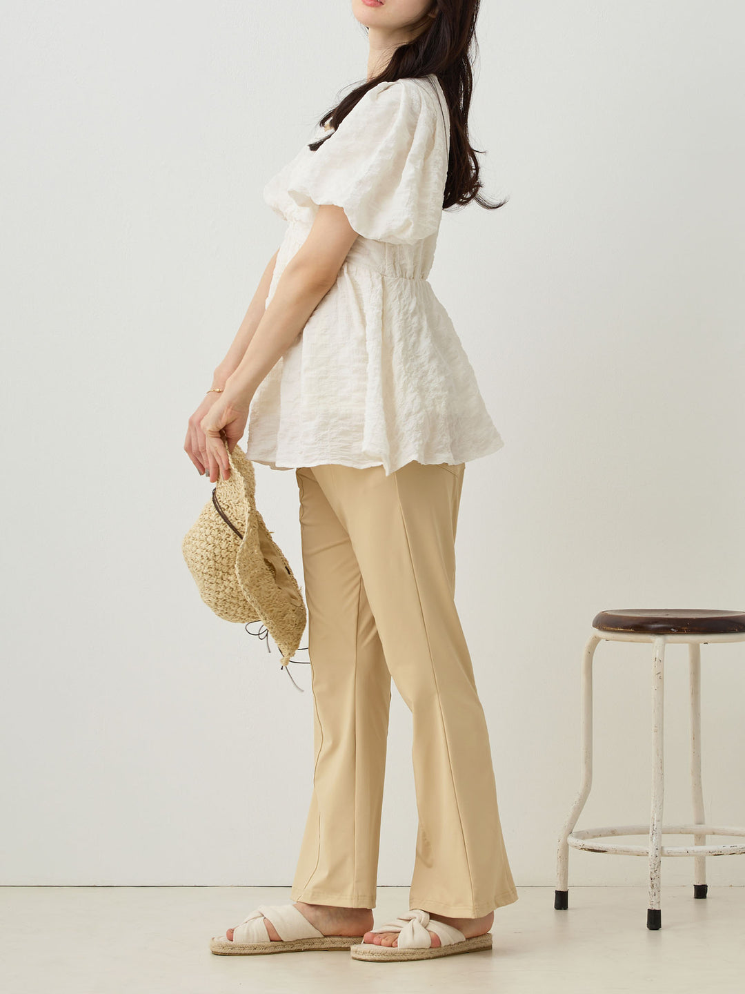Cool Flare Pants Beige