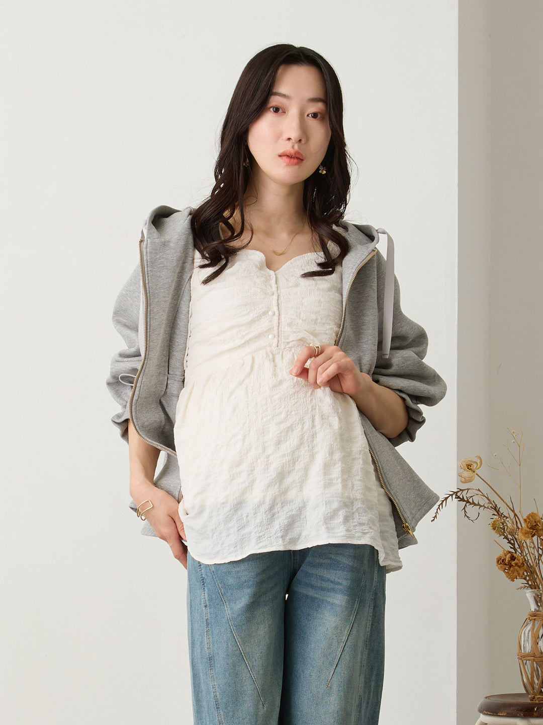 ダッカー付きダンボールライトアウター Gray