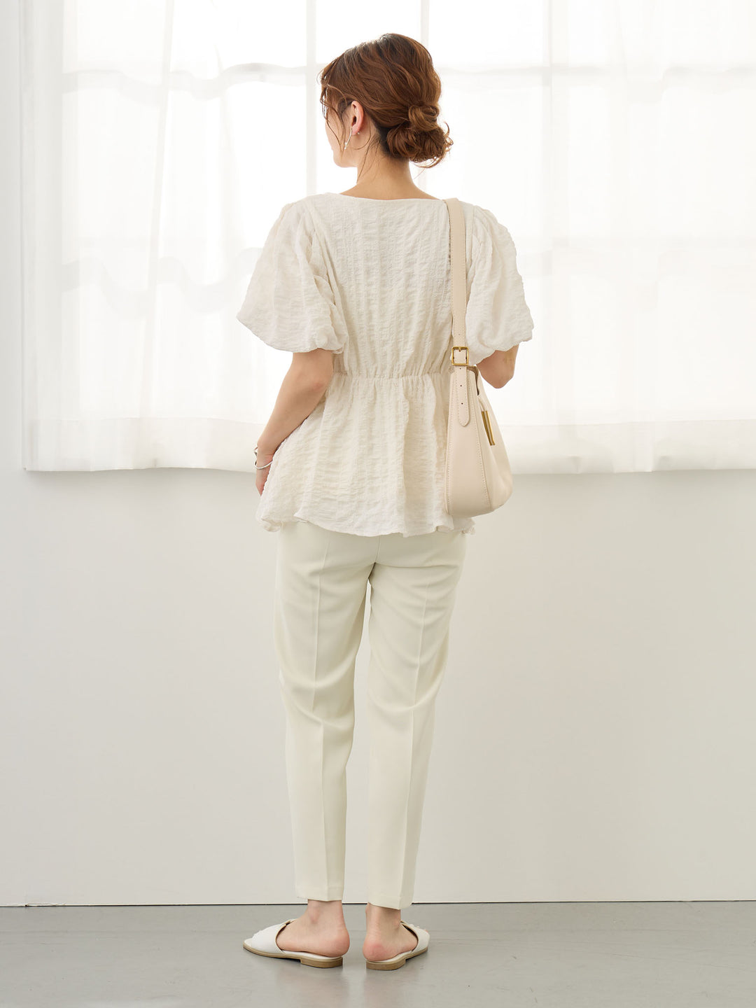 ぽこぽこジャガードトップス Ivory