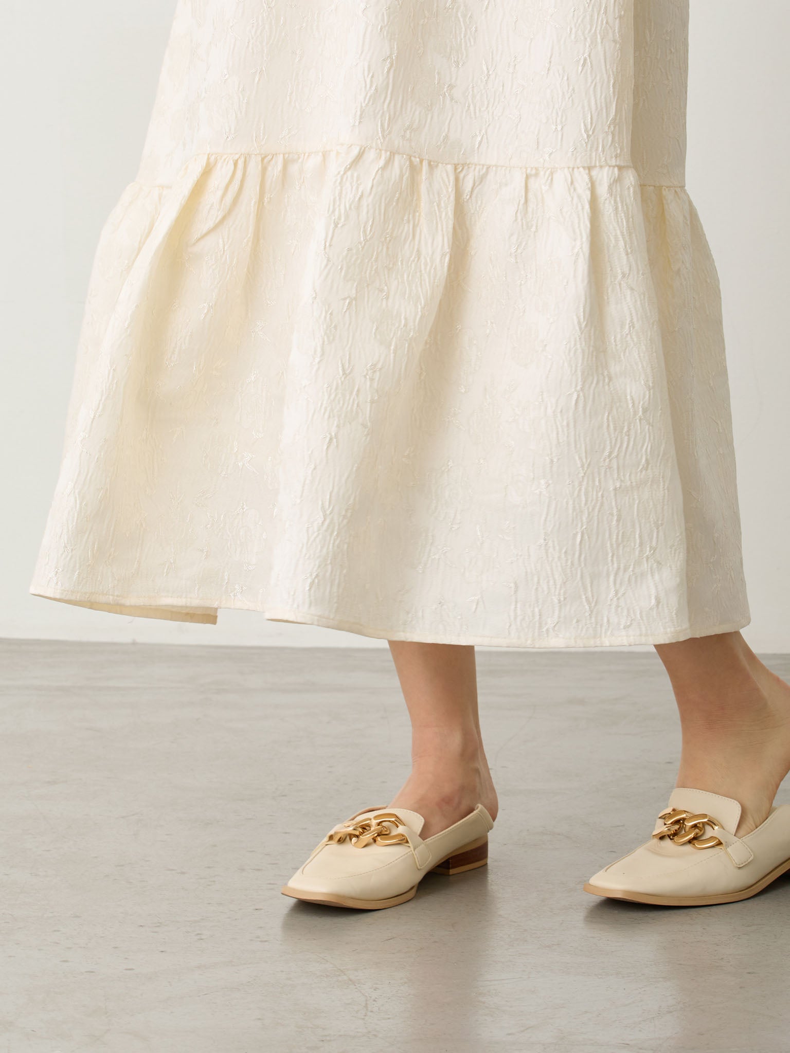 パフスリーブジャガードワンピース Ivory – honono for mom&baby