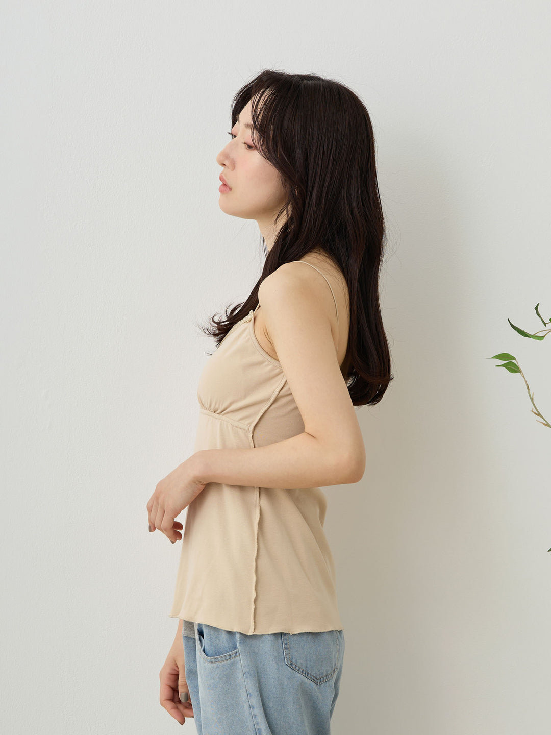 Circular Elastic Lace Cache-Coeur Cami Beige