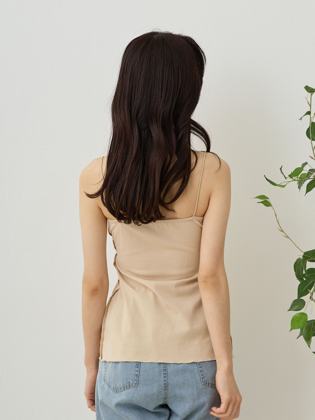 Circular Elastic Lace Cache-Coeur Cami Beige